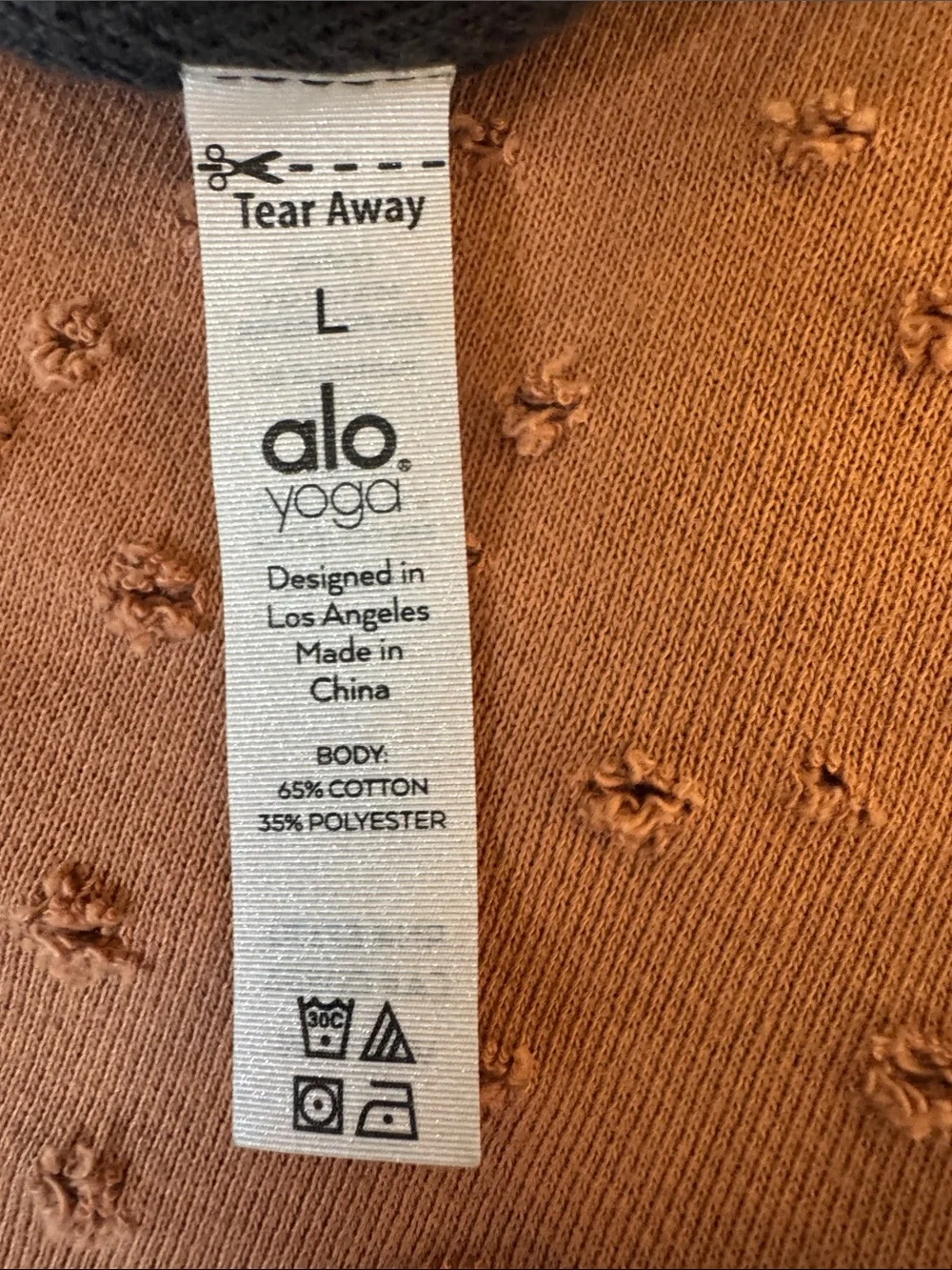 ALO Yoga Cropped Crew Sweatshirt -‎ Rust